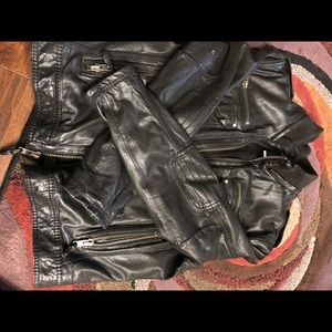 True religion leather jacket